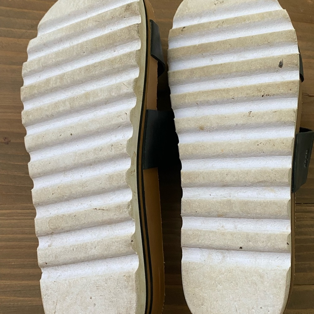 Reef Women's Black Double Strap Cork Slide Sandals - Picture 3 of 3